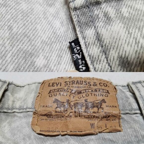 RARE Vintage 80s Levi's 550 Gray Acid Wash Grunge High Waisted Mom Jeans - Picture 14 of 16